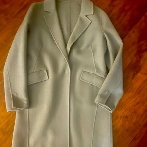 diane von furstenberg blue wool coat